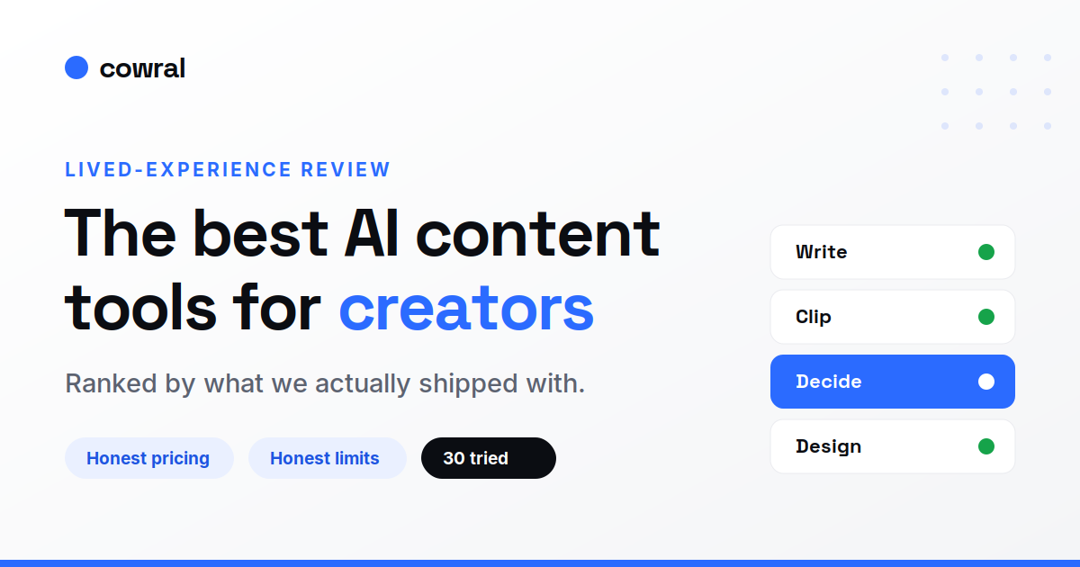 The best ai content tools for creators